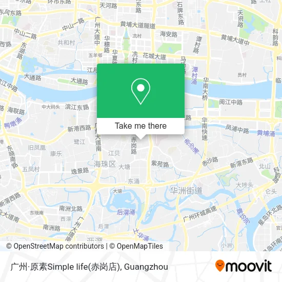 广州·原素Simple life(赤岗店) map