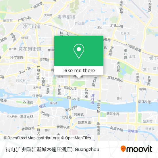 街电(广州珠江新城木莲庄酒店) map