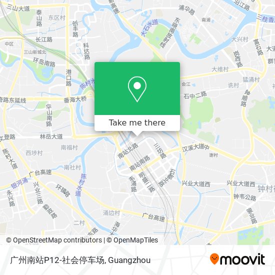 广州南站P12-社会停车场 map