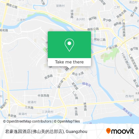 君豪逸园酒店(佛山美的总部店) map