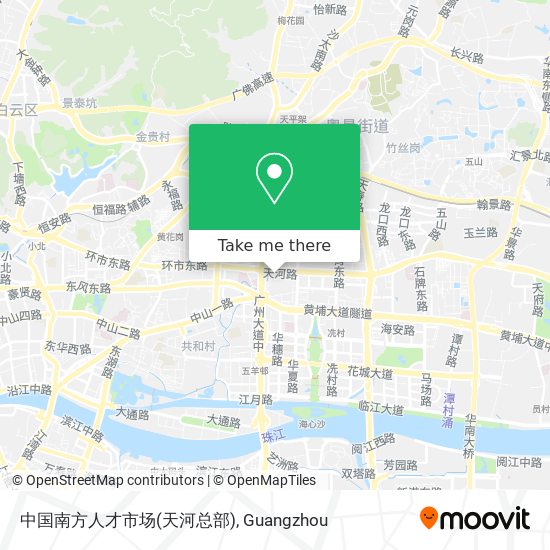 中国南方人才市场(天河总部) map