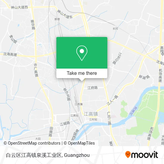 白云区江高镇泉溪工业区 map
