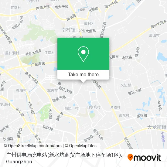 广州供电局充电站(新水坑商贸广场地下停车场1区) map