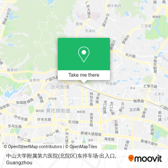 中山大学附属第六医院(北院区)东停车场-出入口 map