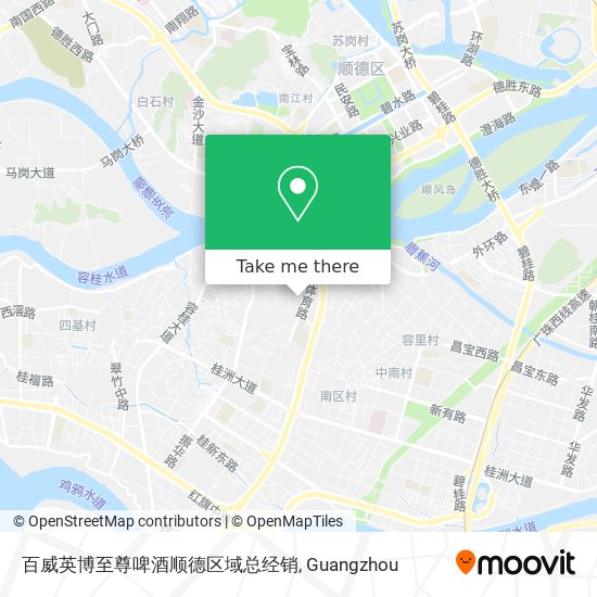 百威英博至尊啤酒顺德区域总经销 map