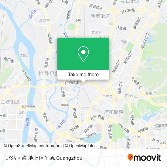 北站南路-地上停车场 map