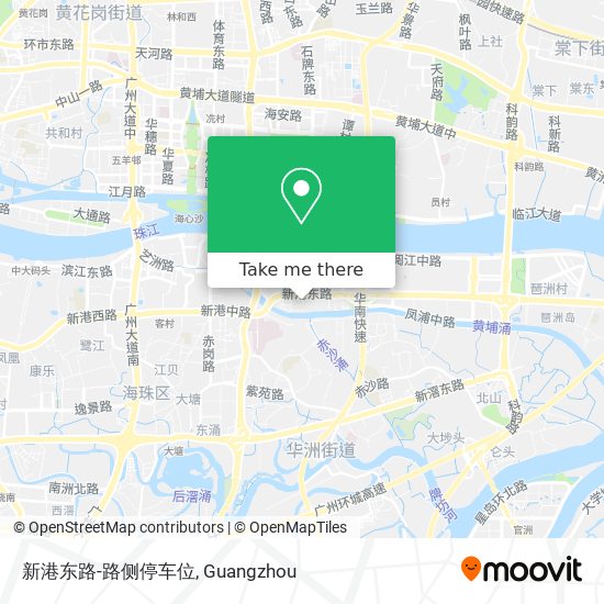 新港东路-路侧停车位 map