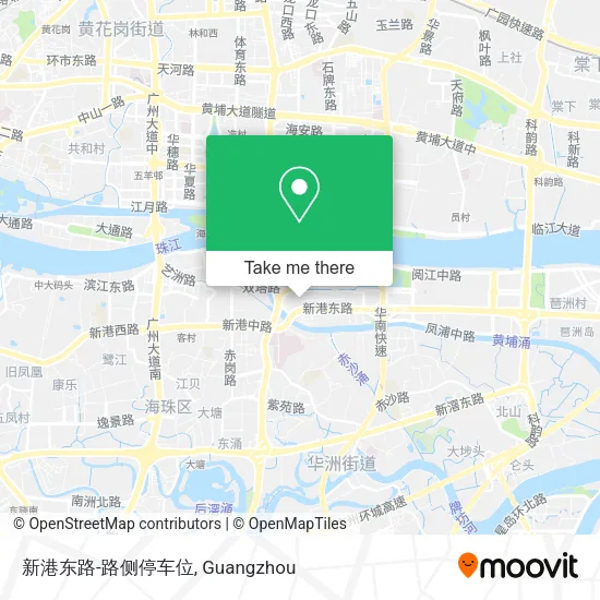 新港东路-路侧停车位 map