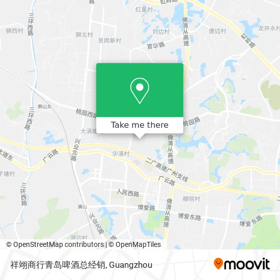 祥翊商行青岛啤酒总经销 map
