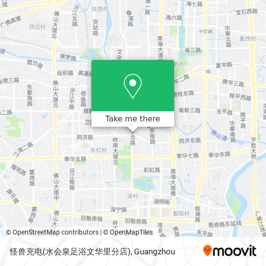 怪兽充电(水会泉足浴文华里分店) map