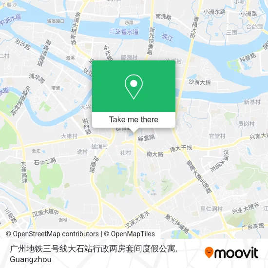 广州地铁三号线大石站行政两房套间度假公寓 map