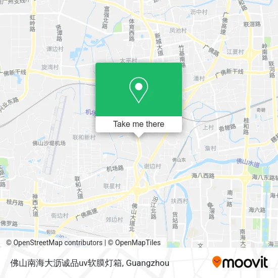佛山南海大沥诚品uv软膜灯箱 map