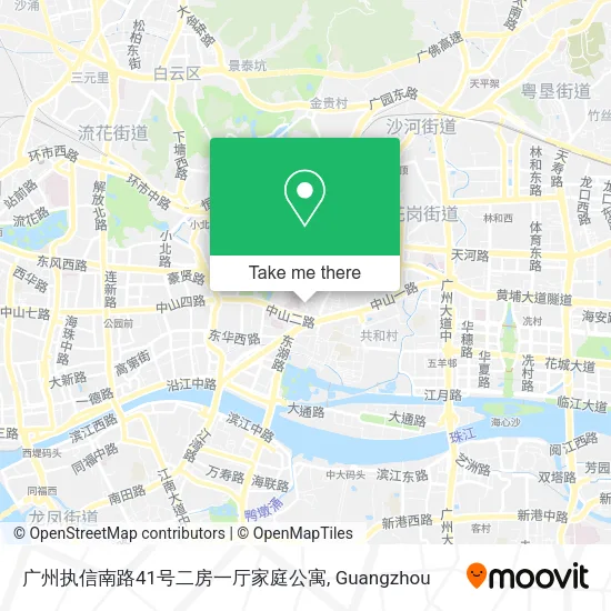 广州执信南路41号二房一厅家庭公寓 map