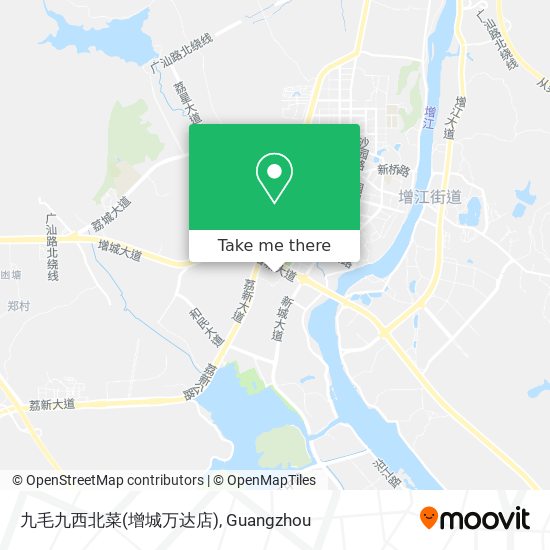 九毛九西北菜(增城万达店) map