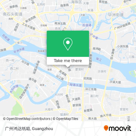 广州鸿达纸箱 map