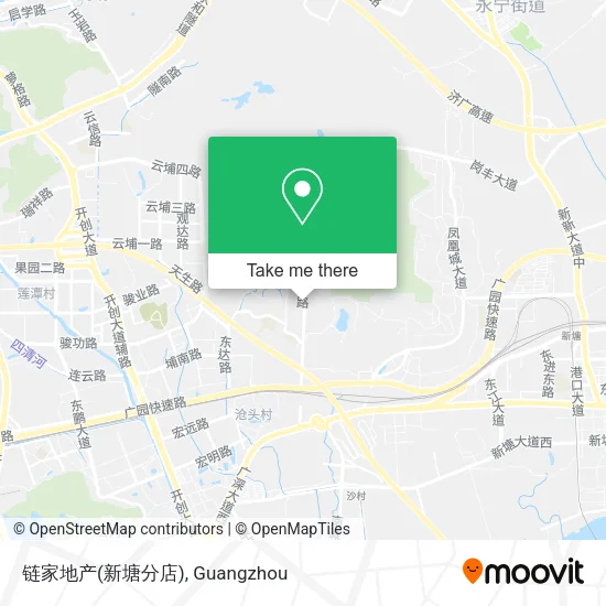 链家地产(新塘分店) map