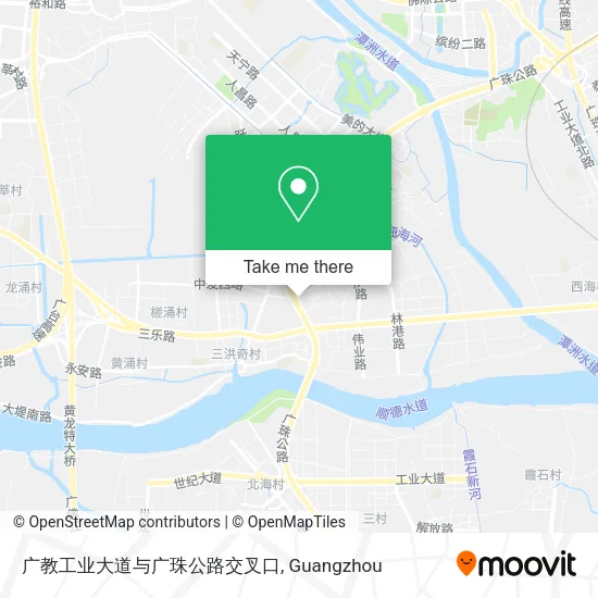 广教工业大道与广珠公路交叉口 map
