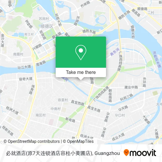 必就酒店(原7天连锁酒店容桂小黄圃店) map