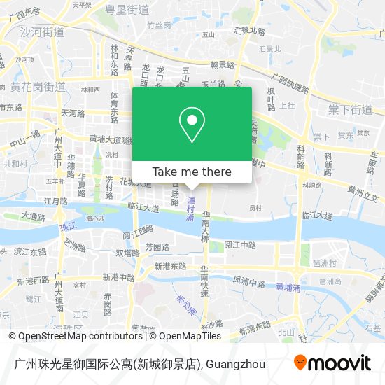 广州珠光星御国际公寓(新城御景店) map