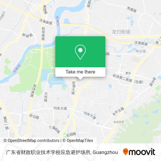 广东省财政职业技术学校应急避护场所 map