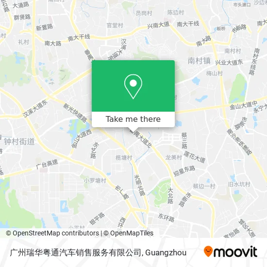 广州瑞华粤通汽车销售服务有限公司 map