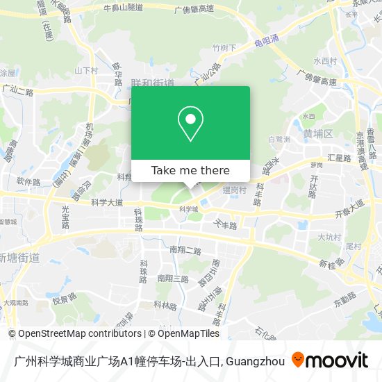 广州科学城商业广场A1幢停车场-出入口 map