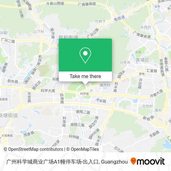 广州科学城商业广场A1幢停车场-出入口 map