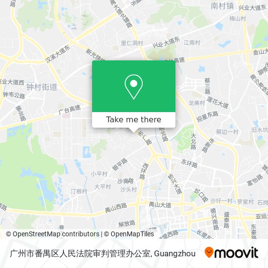 广州市番禺区人民法院审判管理办公室 map
