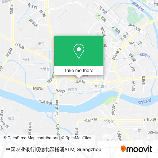 中国农业银行顺德北滘槎涌ATM map