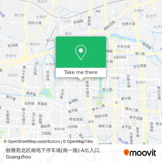 丽雅苑北区南地下停车场(南一路)-A出入口 map