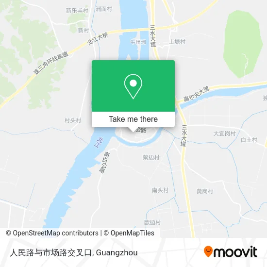 人民路与市场路交叉口 map