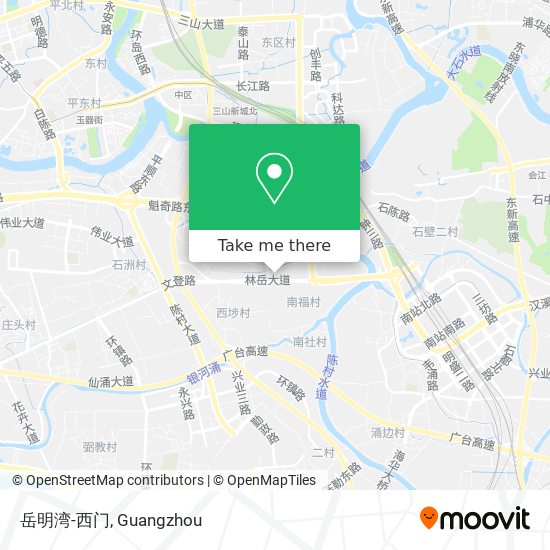 岳明湾-西门 map