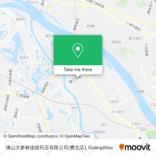 佛山大参林连锁药店有限公司(叠北店) map