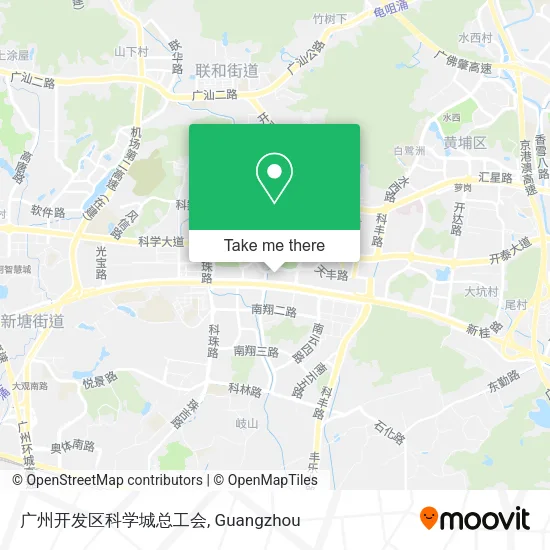 广州开发区科学城总工会 map