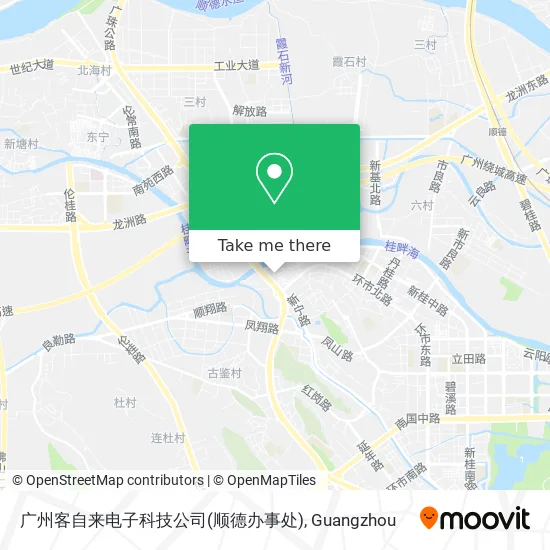广州客自来电子科技公司(顺德办事处) map