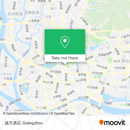 越天酒店 map