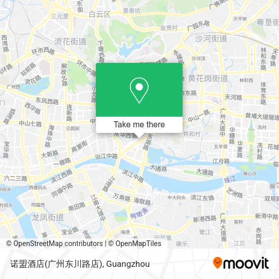 诺盟酒店(广州东川路店) map
