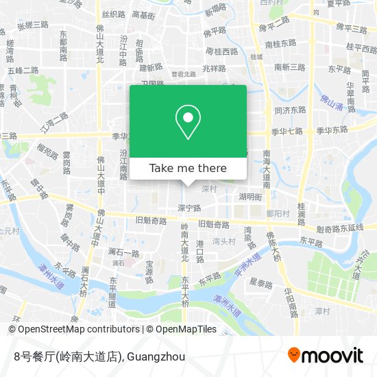 8号餐厅(岭南大道店) map