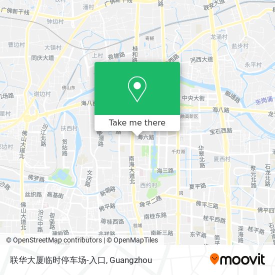 联华大厦临时停车场-入口 map