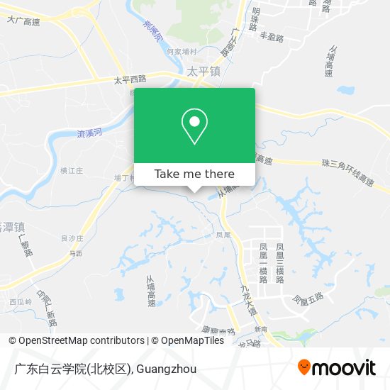 广东白云学院(北校区) map
