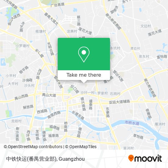 中铁快运(番禺营业部) map