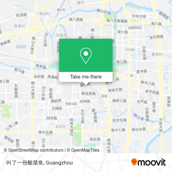 叫了一份酸菜鱼 map