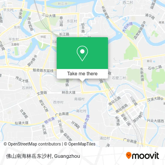 佛山南海林岳东沙村 map