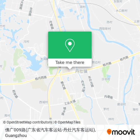 佛广009路(广东省汽车客运站-丹灶汽车客运站) map