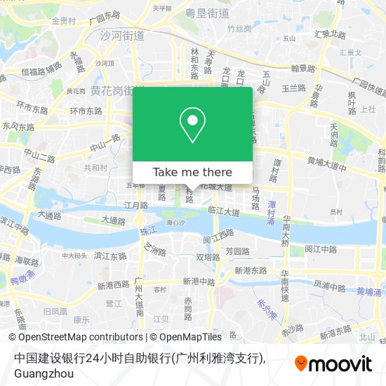 中国建设银行24小时自助银行(广州利雅湾支行) map