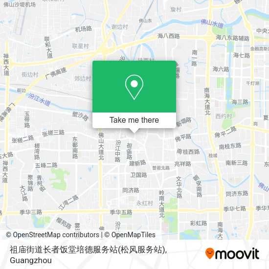 祖庙街道长者饭堂培德服务站(松风服务站) map