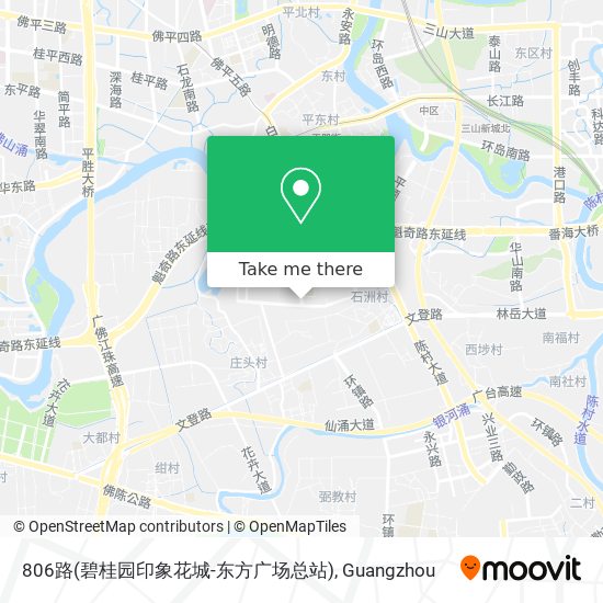 806路(碧桂园印象花城-东方广场总站) map