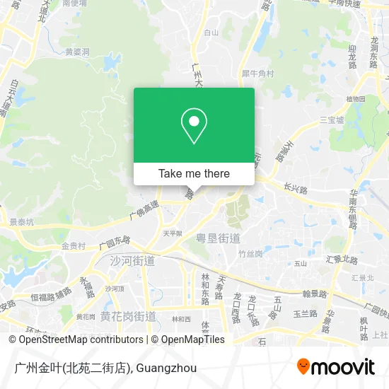 广州金叶(北苑二街店) map