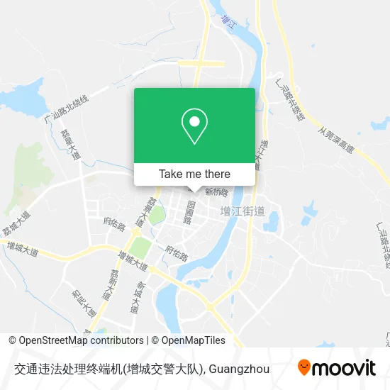 交通违法处理终端机(增城交警大队) map