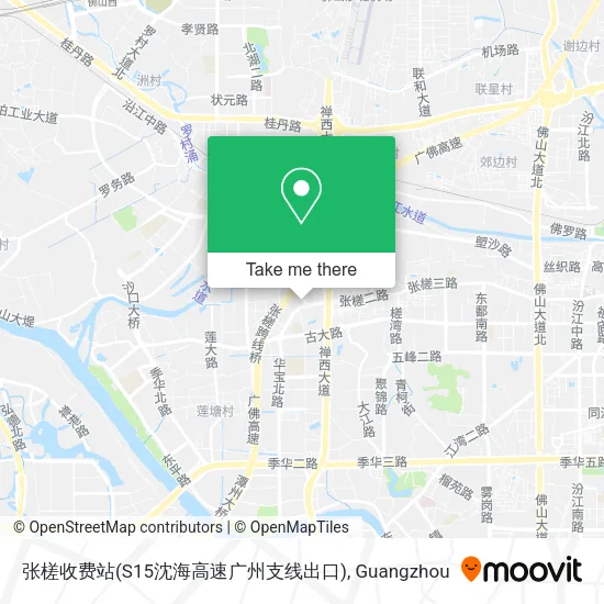 张槎收费站(S15沈海高速广州支线出口) map